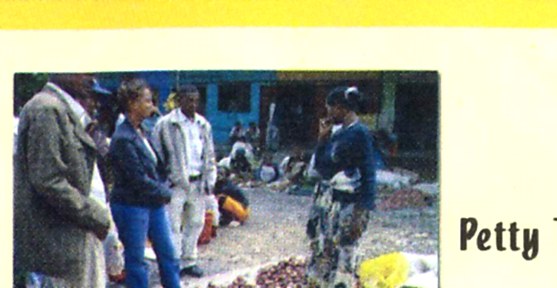 Traders at a rural market stall supported by a petty trading group